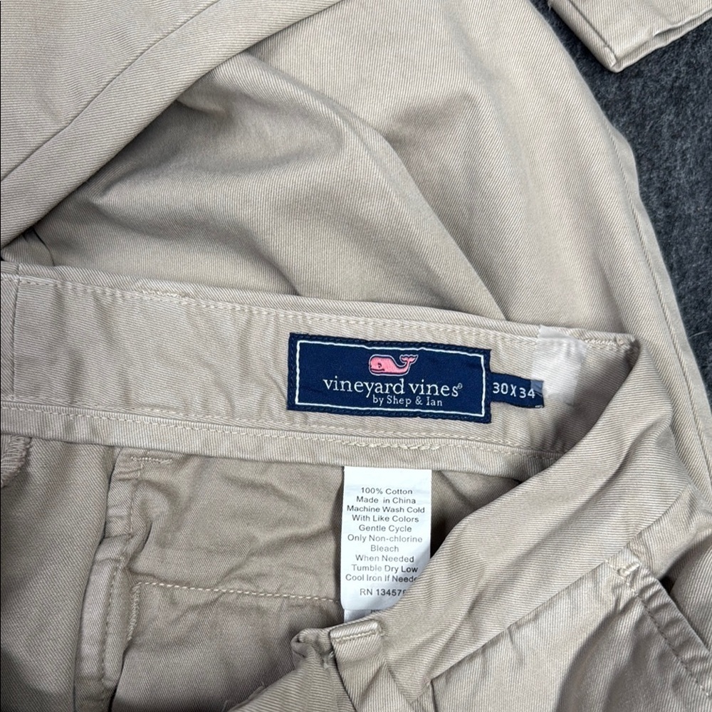 Vineyard Vines Tan Chinos Classic Khakis - Picture 2 of 4